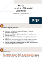 PAS 1 Presentation of Financial Statements