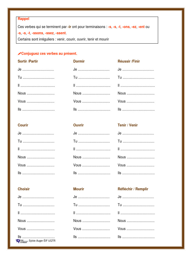 Le Présent de Lindicatif Exercices Et Corrigé Web-2 | PDF ...