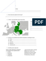 Stredná Európa - Pracovný List