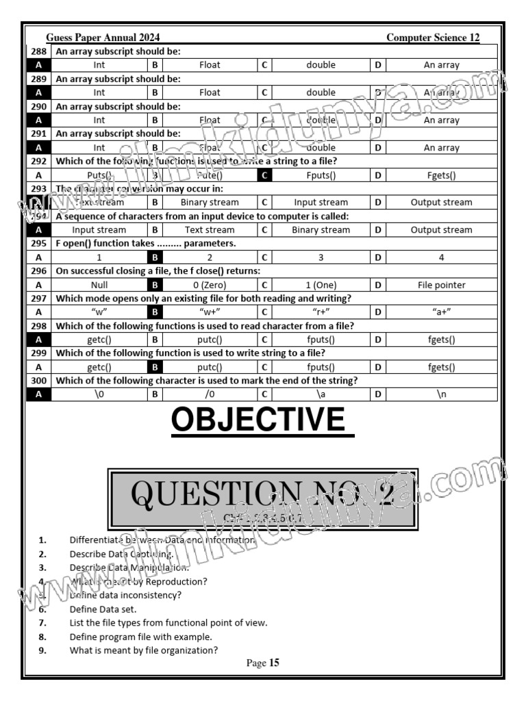 Compter important short questions | PDF | Databases | Microsoft Access