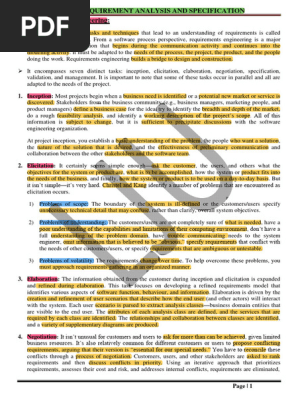 REQUIREMENT ANALYSIS AND SPECIFICATION