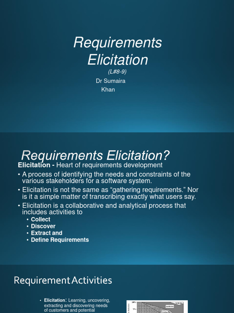 SOFTWARE REQUIREMENTS ELICITATION QUESTIONS visual data 5