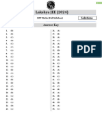 Maths DPP (Full Syllabus) - Solutions - Lakshya JEE 2024