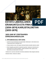 Estatu Liberalaren Eraikuntza Eta Finkapena (1834-1874) Karlistaldietan (1833-1876)