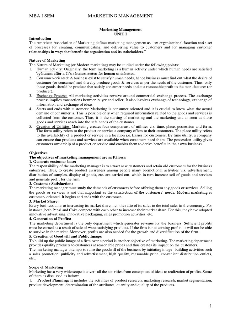 Marketing Management KMBN105 | PDF | Marketing | Market Segmentation