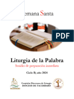 Semana Santa. LITURGIA DE LA PALABRA. Subsidio de Preparación Inmediata