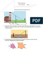 Taller de Geometria - 8° - Semejanza de Poligonos