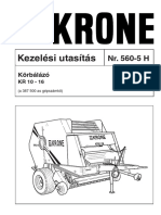 Kezelési Utasítás. NR H. Körbálázó KR (A As Gépszámtól)