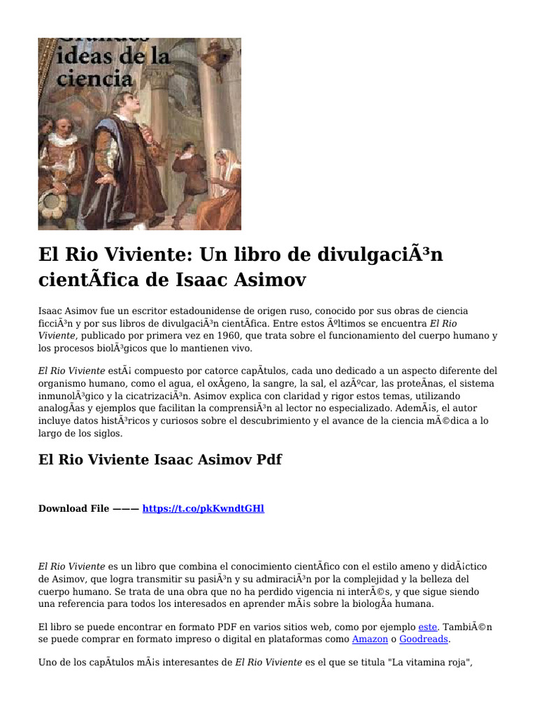 El Río Viviente de Isaac Asimov | PDF | Isaac Asimov | Insulina