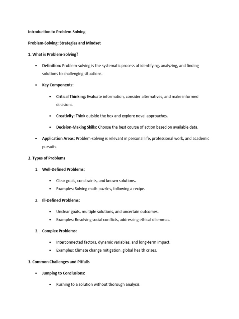 Problem Solving Lecture Note | PDF | Algorithms | Creativity