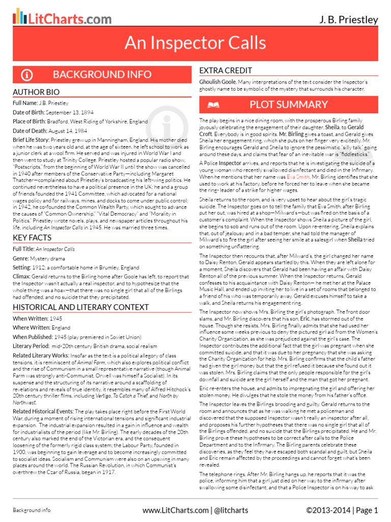 An Inspector Calls: Key Insights | PDF