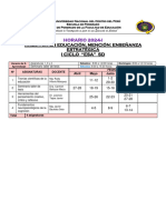 Maestría en Educación, Mención: Enseñanza Estratégica: HORARIO 2024-I