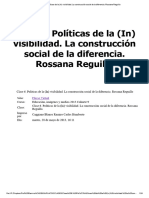 Clase 6. Políticas de La in Visibilidad. La Construcción Social de La Diferencia