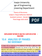 Slope Deflection Method Frames
