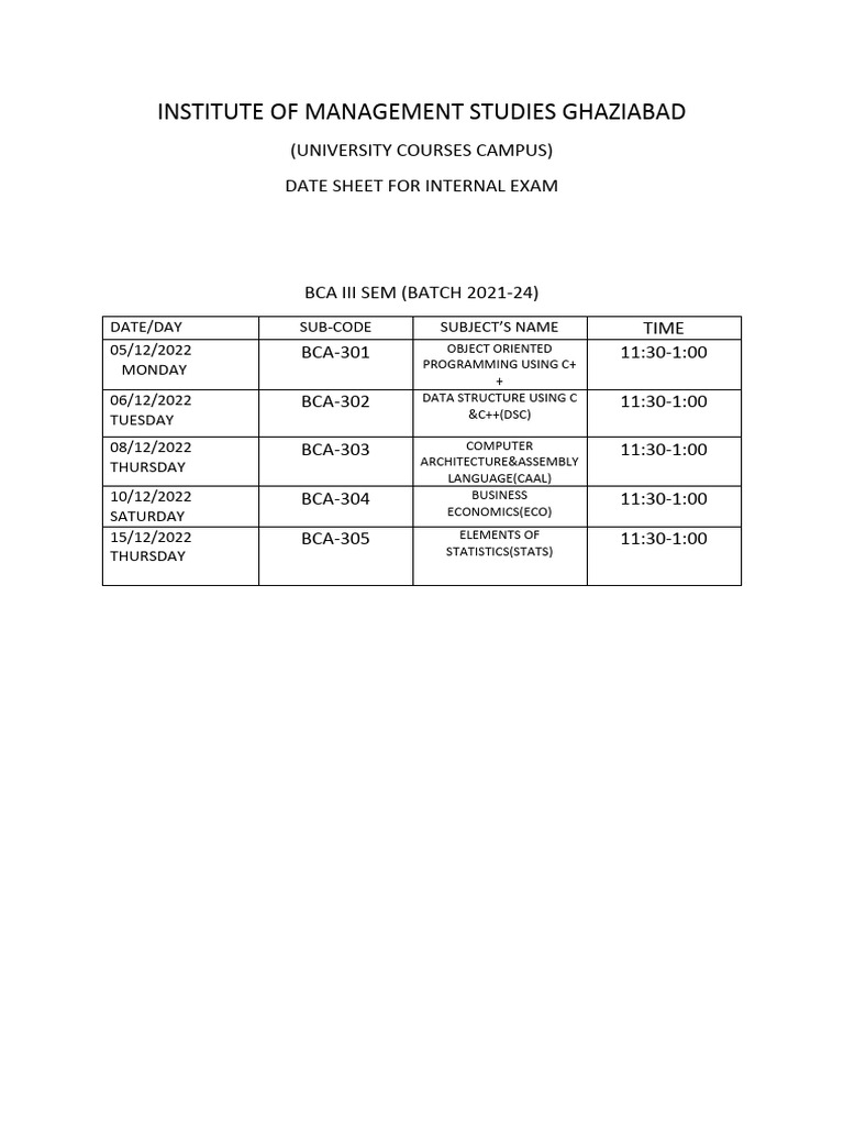 datesheet-of-internals-exam-bca-pdf
