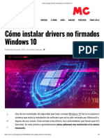 Cómo instalar drivers no firmados en Windows 10