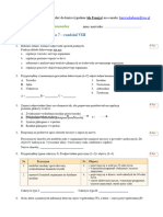 BIOLOGIA - Klasa 7 - Test Sprawdzajacy