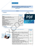 Programme Lycee Médecine