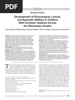 Development of Phonological, Lexical