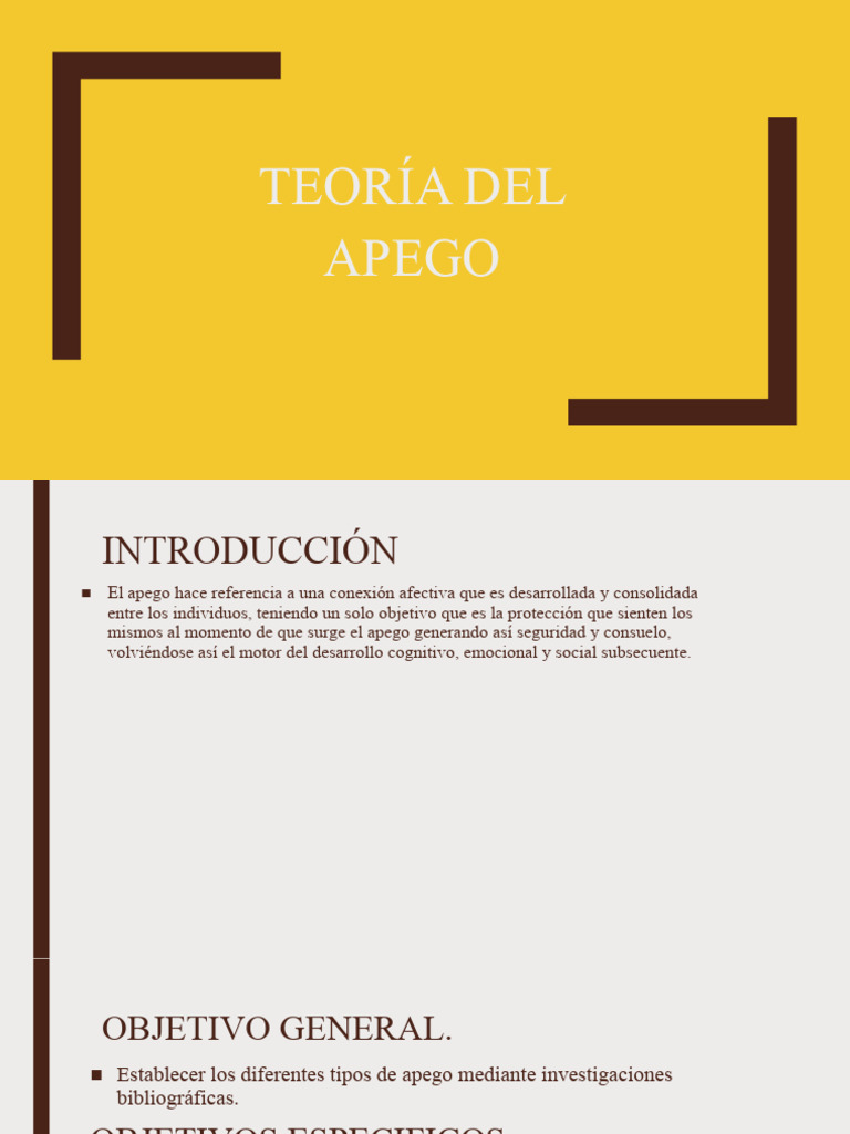 Tipos y Teorías del Apego Emocional | PDF | Teoría de apego | Las emociones