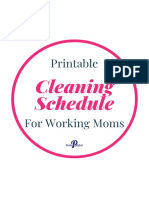 Printable: Cleaning Schedule