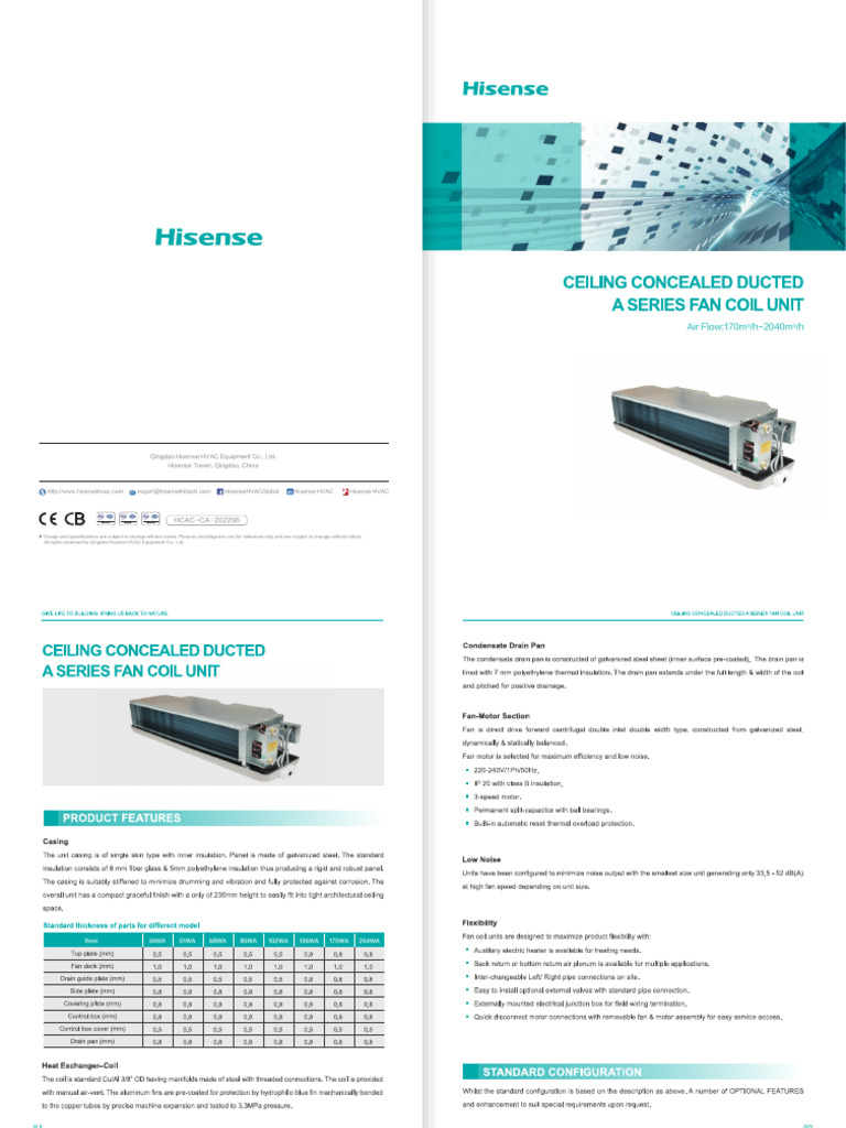 Catalogue V C Hisense 4 Pipes Pdf Heat Exchanger Mechanical
