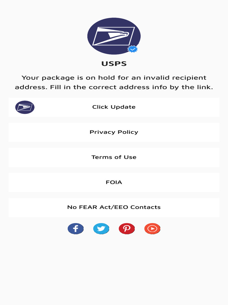 Update Invalid USPS Recipient Address | PDF