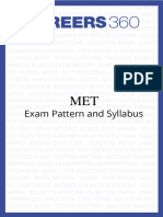 MET Exam Pattern and Syllabus-New