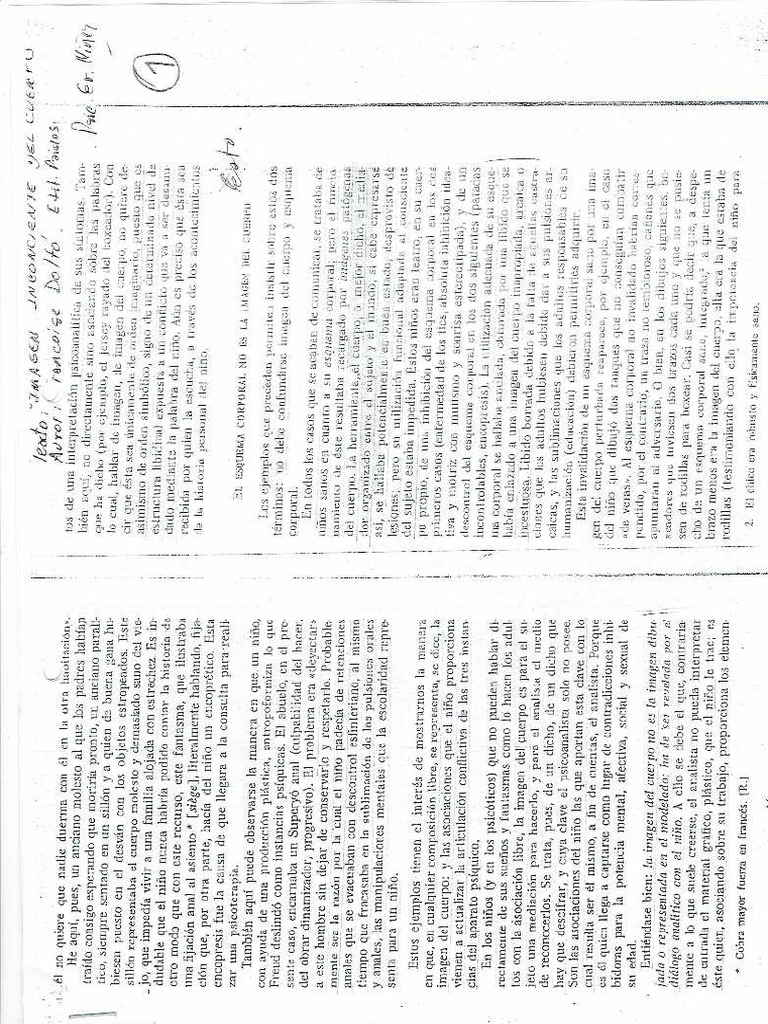 Imagen inconsciente del cuerpo | PDF