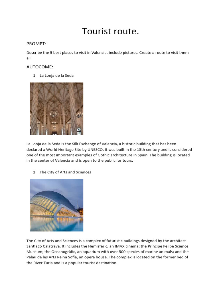 Tourist Route | PDF