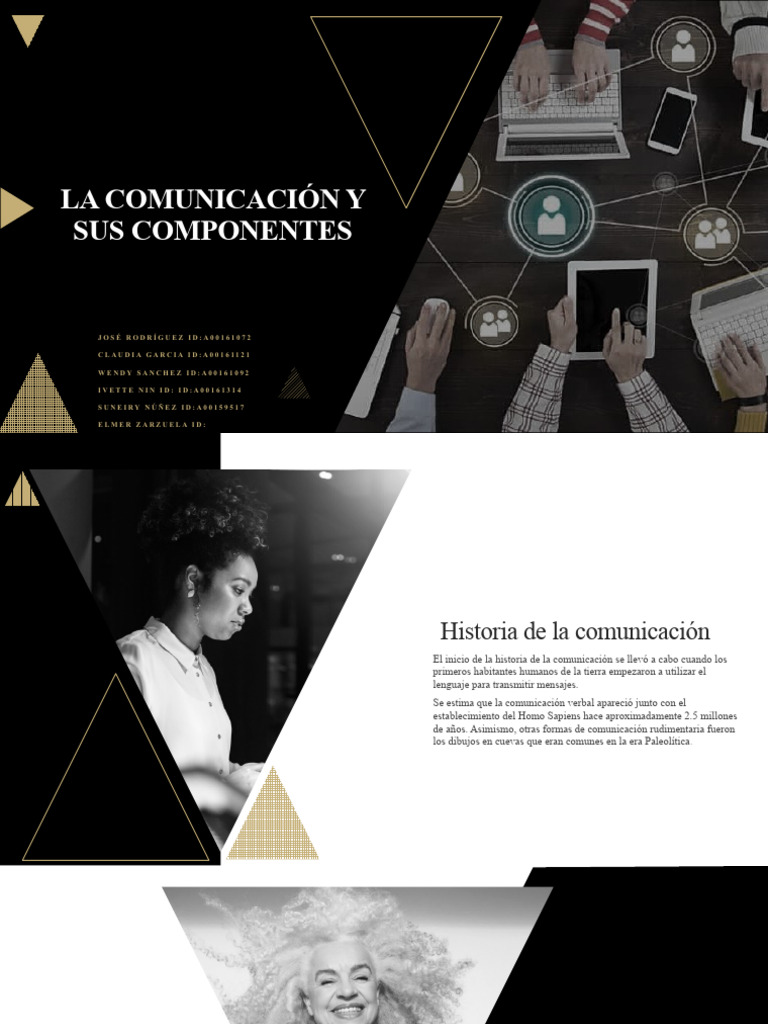 La Comunicación y Sus Componentes | PDF | Comunicación | Hablar en público