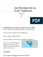 La Bosnie-Herzégovine Au Bord de L'implosion