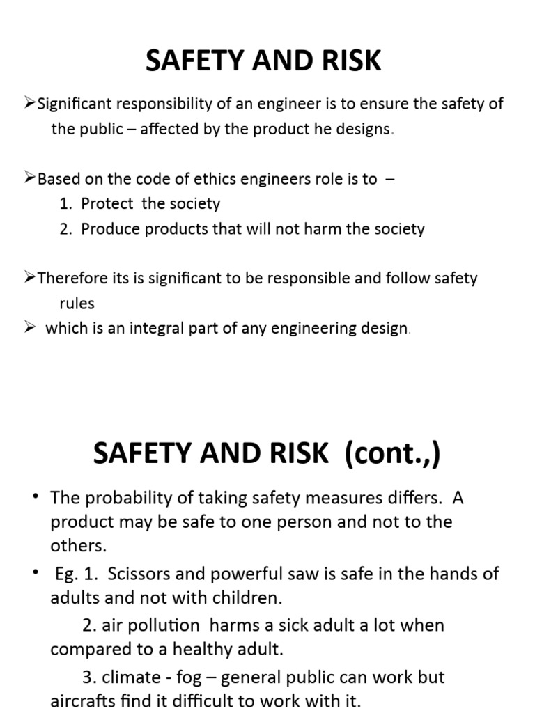 Engineering Safety and Risk Management | PDF | Risk | Safety