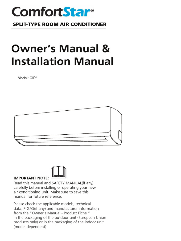 Split-Type Air Conditioner Manual | PDF | Ultraviolet | Ac Power Plugs ...