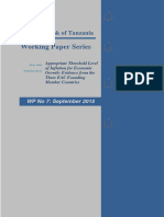 7. Appropriate Threshold Level of Inflation for Economic Growth, Evidence From the Three EAC Founding Countries