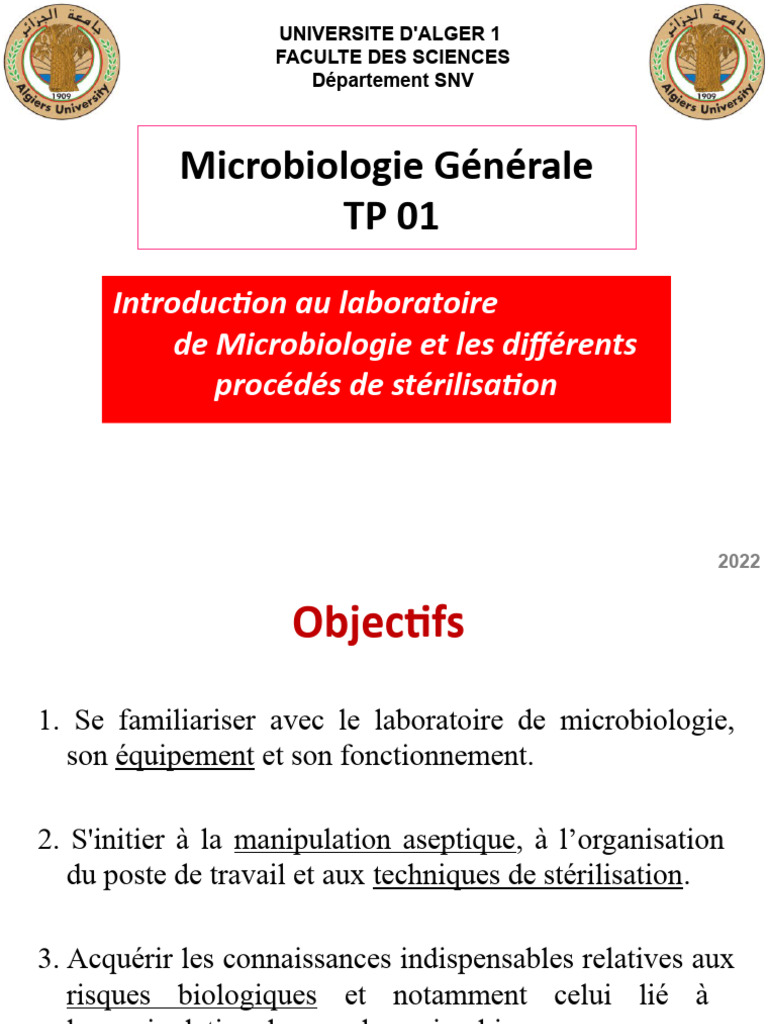 Introduction au laboratoire de microbiologie | PDF | Filtration ...
