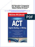 Free Download Mcgraw Hill Education Conquering Act English Reading and Writing Fourth Edition Steven W Dulan Full Chapter PDF