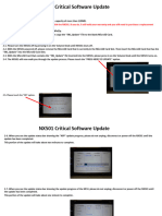 NX501 Critical Software Update Procedure