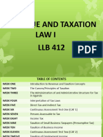 LLB 412 Revenue Taxation Law I PP T