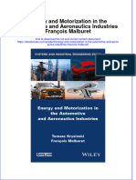 Free Download Energy and Motorization in The Automotive and Aeronautics Industries Francois Malburet Full Chapter PDF