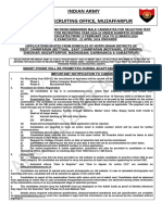 ARO Muzaffarpur Recruitment Notification For Agniveer Male 2024-25