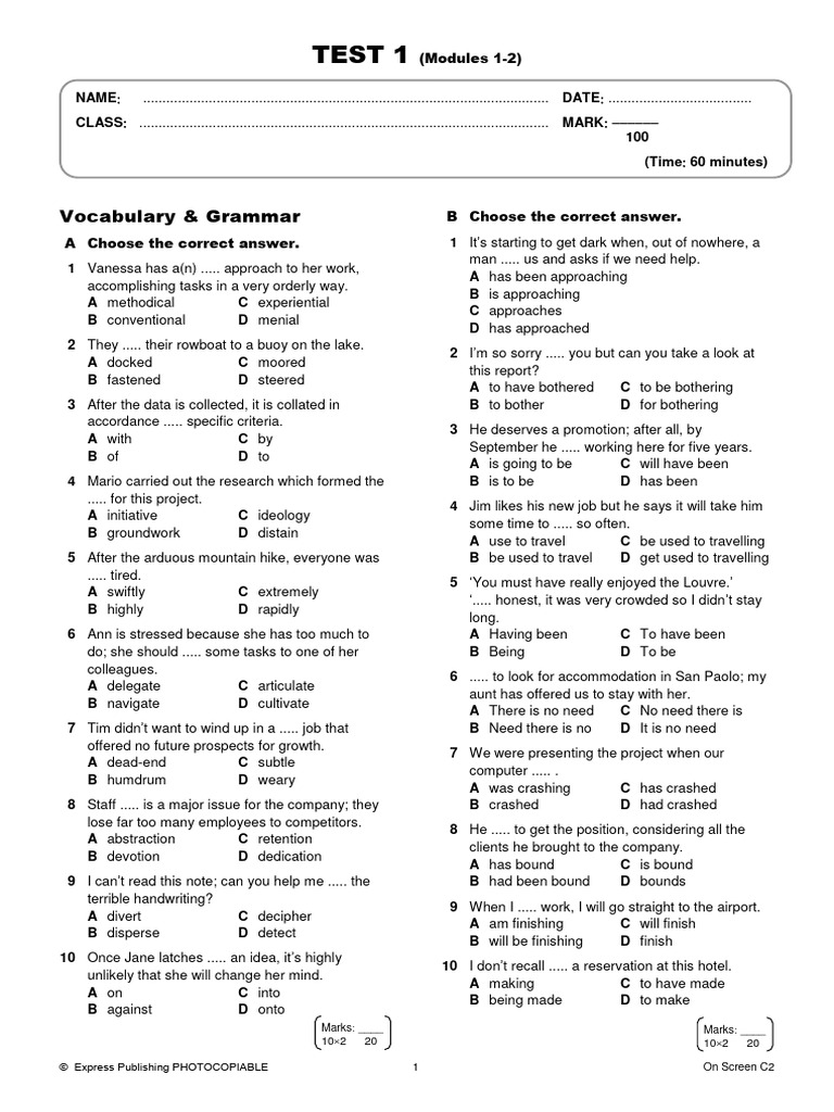 2 Onscreen c2 Test 1 | PDF | Cost Of Living | Educational Technology