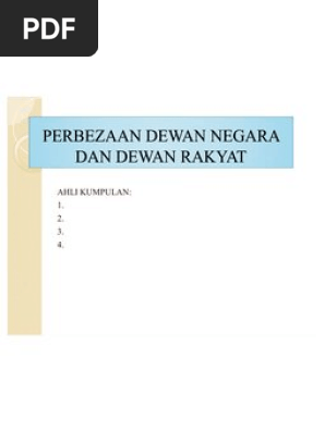 Perbezaan Ahli Dewan Negara Dan Ahli Dewan Rakyat