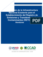 Evaluación de La Infraestructura Nacional Existente para El Establecimiento Del Registro de Emisiones y Transferencia de Contaminantes (RETC) para