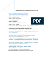 Preguntas Guia para Primer Examen Parcial de Bases Neurológicas de La Conducta