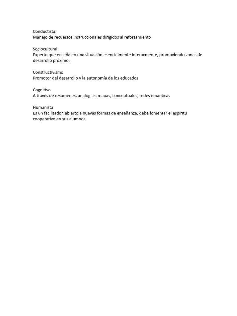 Enfoques Educativos y Recursos Instruccionales | PDF | Crecimiento ...