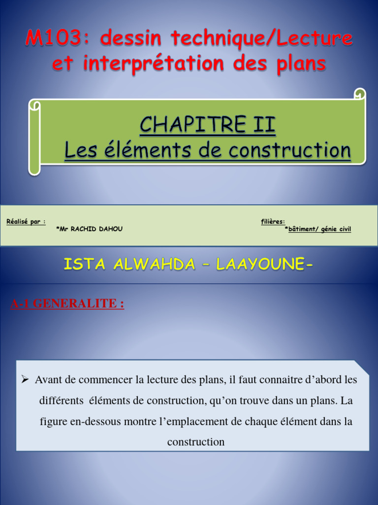 Chapitre 2 Les Elements de Construction | PDF | Mur | Fondation ...