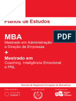 Plano de Estudos - MBA + Mestrado em Coaching, Inteligência Emocional e PNL