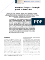 British J of Management - 2015 - Frow - Managing Co Creation Design A Strategic Approach To Innovation