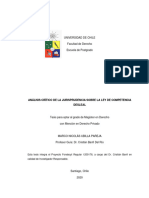 Analisis Critico de La Jurisprudencia Sobre La Ley de Competencia Desleal